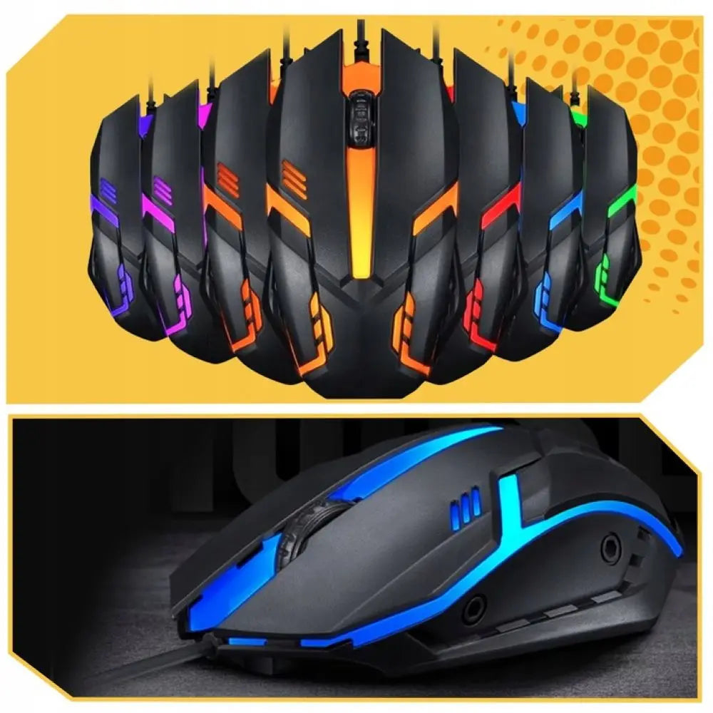 TF200 Zestaw Gamingowy Klawiatura Przewodowa + Mysz LED Podświetlenie RGB Anti-Ghosting