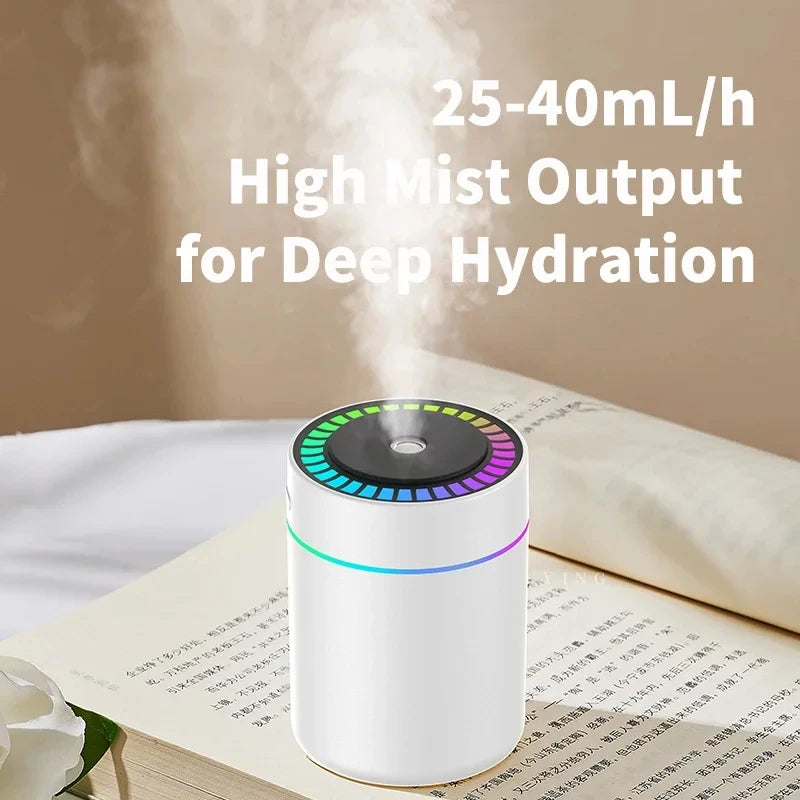 Mini Nawilżacz Powietrza USB 180ml z Aromaterapią i Podświetleniem LED — Dom, Samochód, Sypialnia