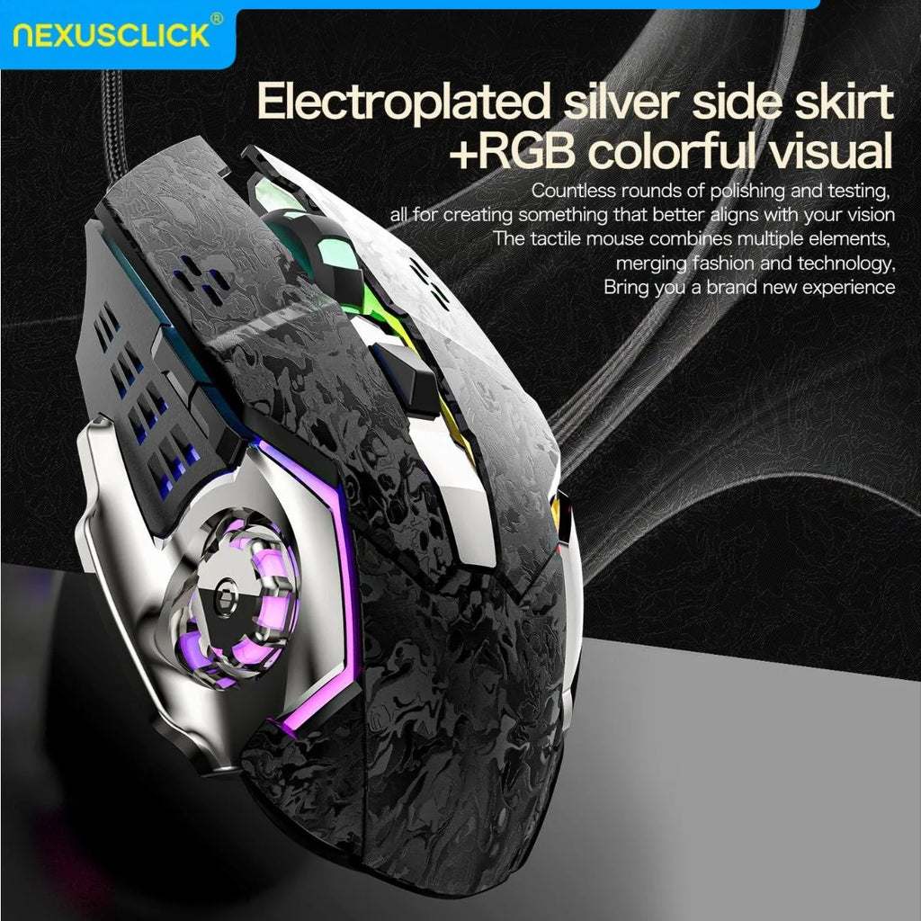 Vibe X7 – Przewodowa Mysz dla Graczy RGB 7200 DPI z Ergonomicznym Uchwytem