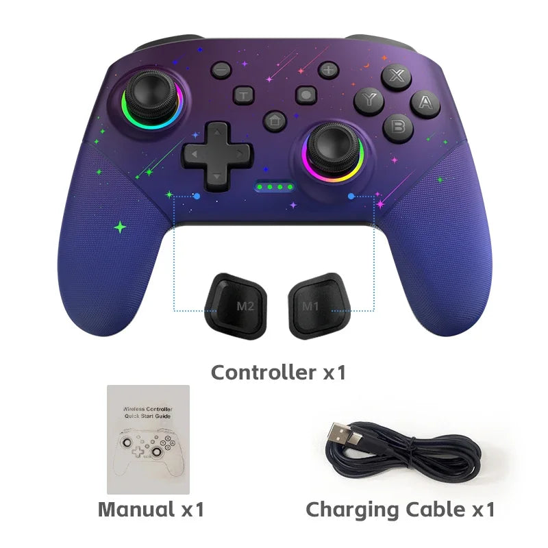 DATA FROG S80 – Bezprzewodowy Kontroler do Nintendo Switch / OLED / Lite / PC z RGB i Turbo