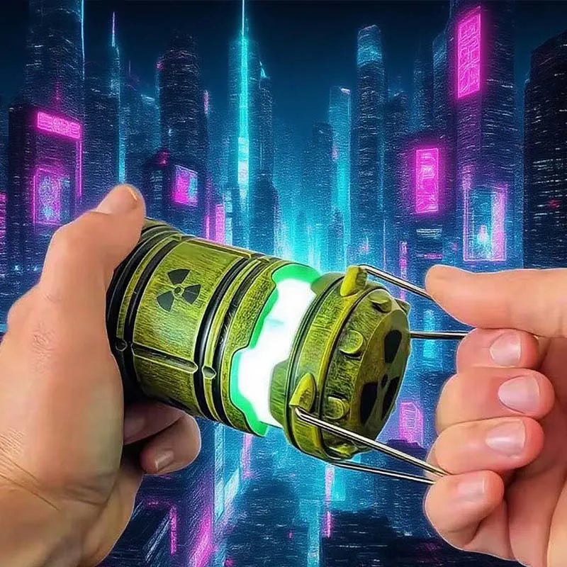 Latarnia Reaktor Nuklearny LED — Dekoracja Sci-Fi Apokalipsa świecąca Lampka Nocna