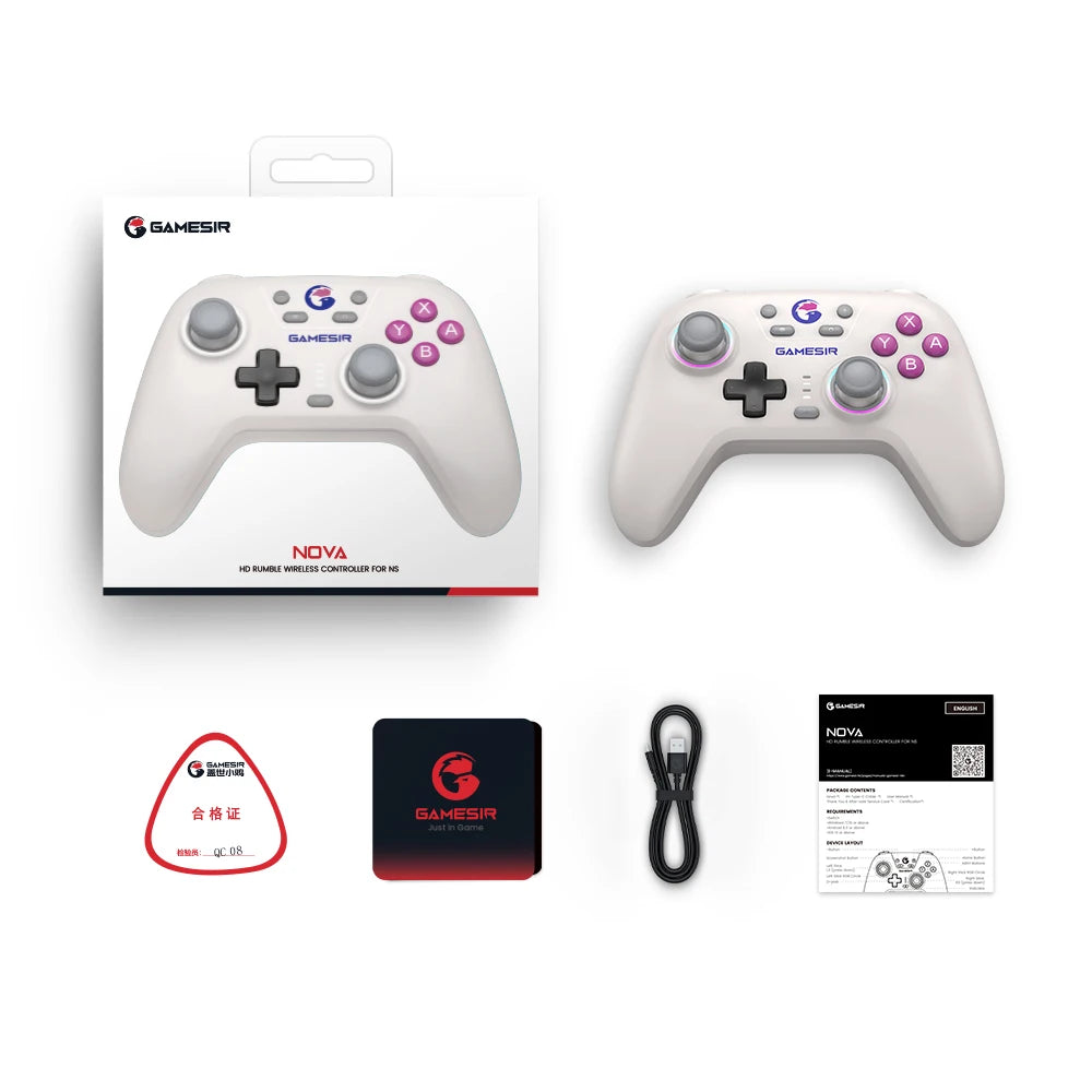 GameSir Nova – Bezprzewodowy Kontroler Bluetooth do Nintendo Switch, PC, iOS i Android