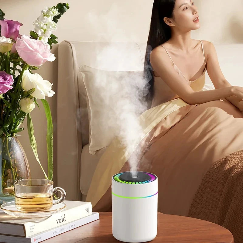 Mini Nawilżacz Powietrza USB 180ml z Aromaterapią i Podświetleniem LED — Dom, Samochód, Sypialnia