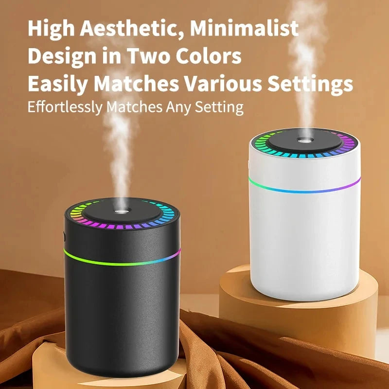 Mini Nawilżacz Powietrza USB 180ml z Aromaterapią i Podświetleniem LED — Dom, Samochód, Sypialnia