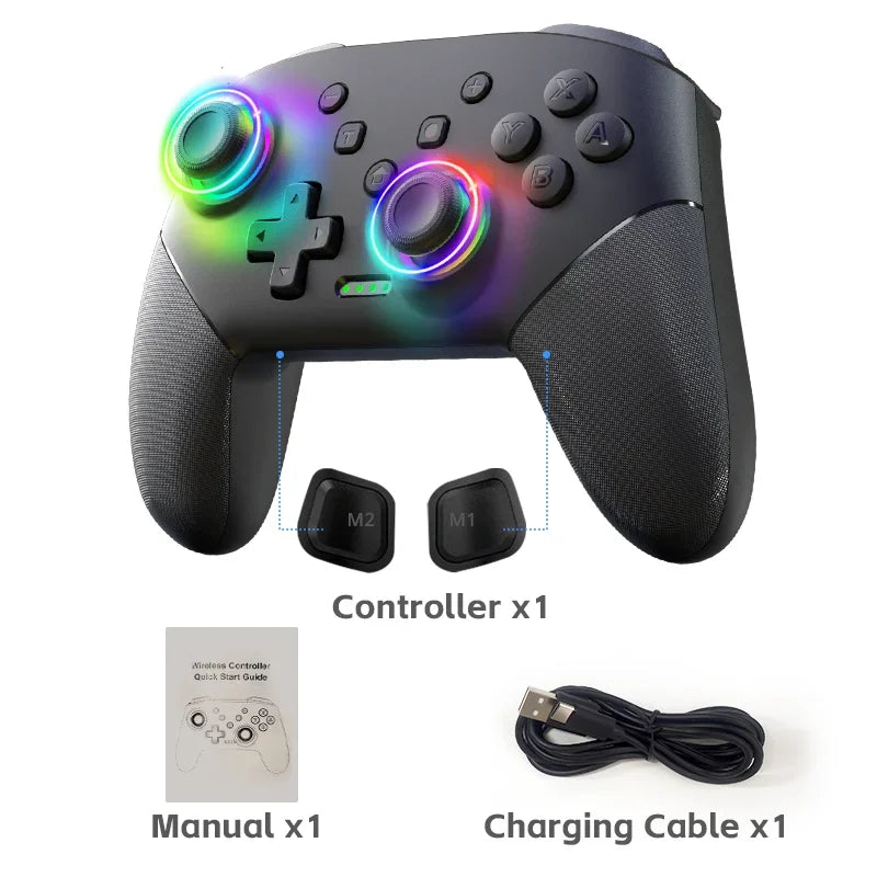 DATA FROG S80 – Bezprzewodowy Kontroler do Nintendo Switch / OLED / Lite / PC z RGB i Turbo
