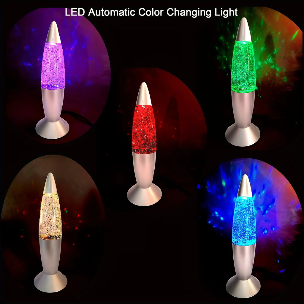Lampka Rakieta LED RGB USB — Automatyczna Zmiana Kolorów, Lampka Nocna na Biurko Gaming