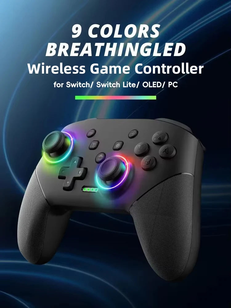 DATA FROG S80 – Bezprzewodowy Kontroler do Nintendo Switch / OLED / Lite / PC z RGB i Turbo