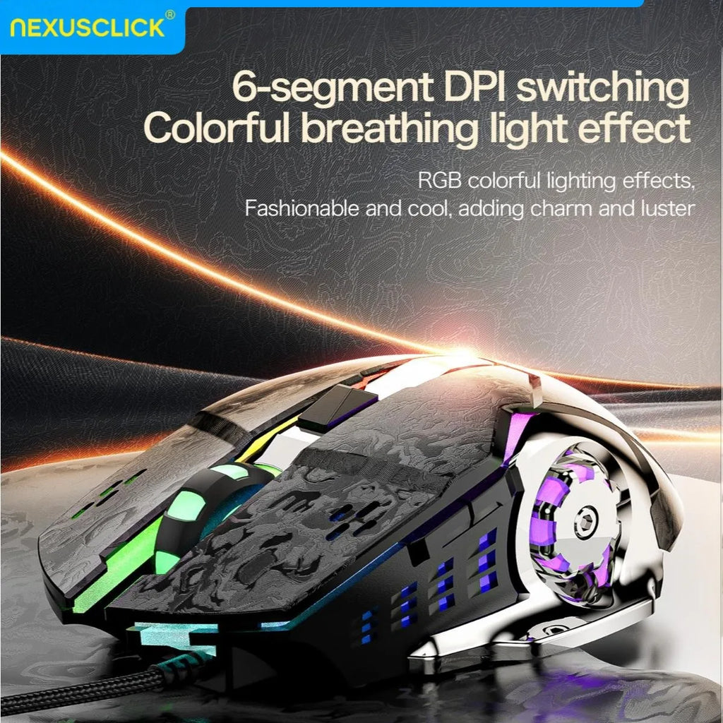 Vibe X7 – Przewodowa Mysz dla Graczy RGB 7200 DPI z Ergonomicznym Uchwytem